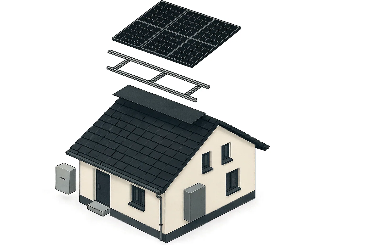 PV-Anlage Explosionsansicht